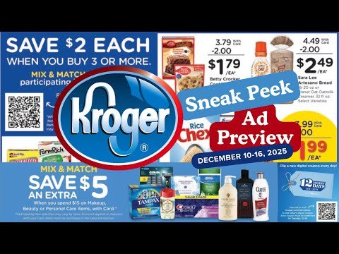*MEGA SALE* Kroger SNEAK PEEK Ad Preview for 12/10-12/16 | 3 Day Sale, Merry Day Deals, & MORE