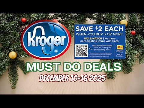 *FREEBIE* Kroger MUST DO Deals for 12/10-12/16 | MEGA SALE, Merry Days, Weekly Digitals, & MORE