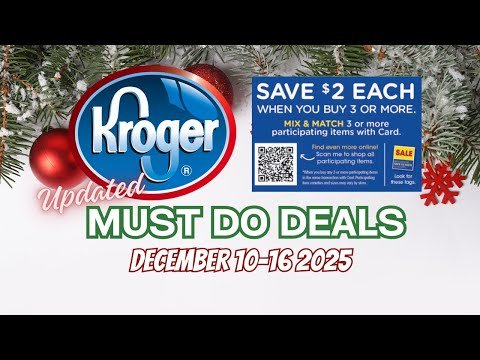 *MERRY DAYS* Kroger UPDATED Must Do Deals for 12/10-12/16 | MEGA SALE, Weekly Digitals, & MORE
