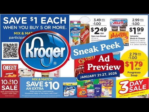 *NEW AD PREVIEW* Kroger SNEAK PEEK Ad Preview for 1/21-1/27 | MEGA SALE, Weekly Digitals, & MORE