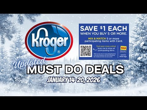 *DEALS!* Kroger UPDATED Must DO Deals for 1/14-1/20 | NEW COUPON & REBATE MATCH-UPS