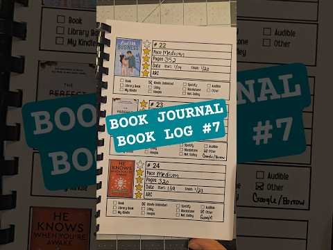 Book Journal Log 7 #bookjournal #bookreview #bookchallenge #booktok #bookrec