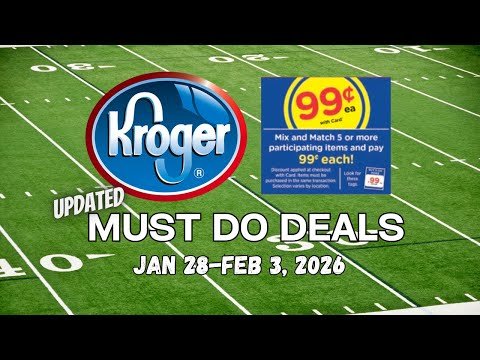 *5x Digitals* Kroger UPDATED Must Do Deals for 1/28-2/3 | $.99 Sale, BOGO, Weekly Digitals & MORE