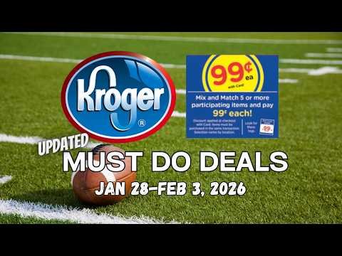 *HELP!?!?* Kroger UPDATED Must Do Deals for 1/28-2/3 | 5x Digitals, $.99 Sale, BOGO, & MORE