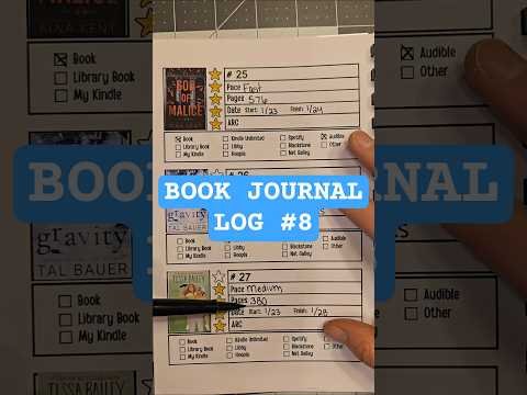 Book Journal Log 8 #bookjournal #bookreview #bookchallenge #booktok #bookrec