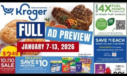 *MEGA SALE* Kroger FULL Ad Preview for 1/7-1/13 | 10 for $10 Sale, Buy 2 Save $10 Sale, & MORE