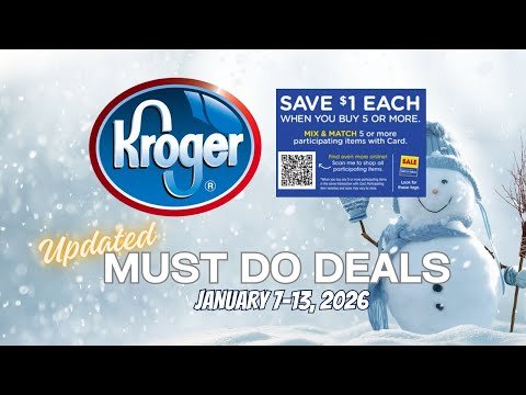 *MEGA SALE DEALS* Kroger UPDATED Must Do Deals for 1/7-1/13 | Kleenex Deal, BOGO, Comments, & MORE