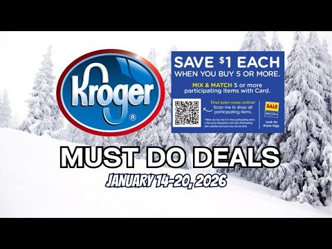 *WOW* Kroger MUST DO Deals for 1/14-1/20 | MEGA SALE, Weekly Digitals, Buy 2 Save $10, & MORE