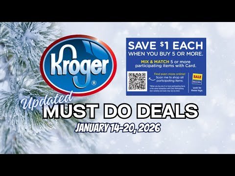 *MEGA SALE* Kroger UPDATED Must Do Deals for 1/14-1/20 | BOGO, Ibotta Deals, Weekly Digitals, & MORE