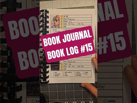 Book Journal Book Log 15 #bookjournal #bookreview #bookchallenge #booktok #bookrec