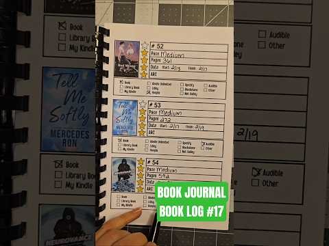 Book Journal Book Log 17 #bookjournal #bookreview #bookchallenge #booktok #bookrecs