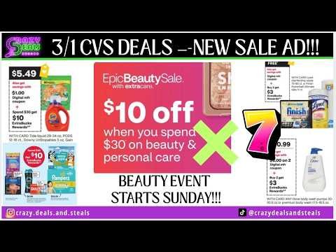 3/1 CVS DEALS – 7 Beauty & Cosmetics Week DEALS! 10 Must Do CVS Deals, FREEBIES & MORE #cvscouponing