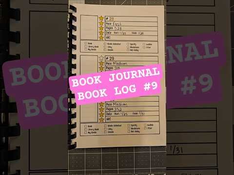 Book Journal Log 9 #bookjournal #bookreview #bookchallenge #booktok #bookrec