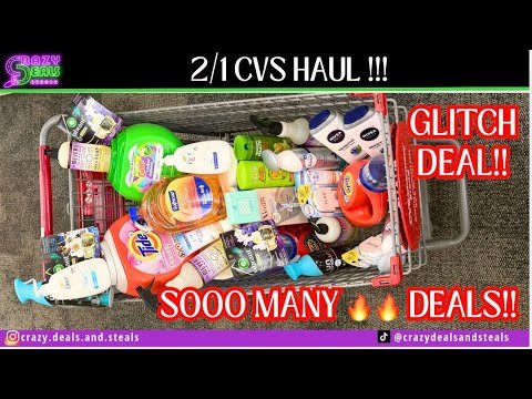 2/1 CVS HAUL 🔥GLITCH DEAL🔥 Sooo Many Hot CVS Deals! Rolling ecb’s & Spend $30 Deals-! #cvshaul