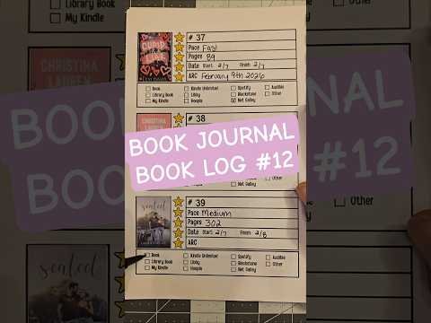 Book Journal Book Log 12 #bookjournal #bookreview #bookchallenge #booktok #bookrec