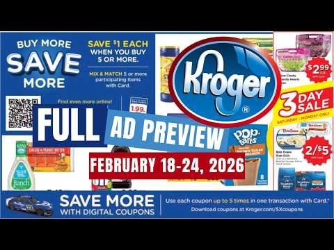 *NEW MEGA* Kroger FULL Ad Previewfor 2/18-2/24 | MEGA SALE, 5x Digitals, Weekly Digitals & MORE