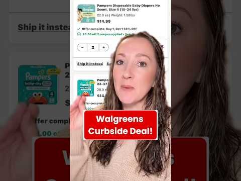Walgreens Curbside Deal 60% off DIAPERS! #couponmom