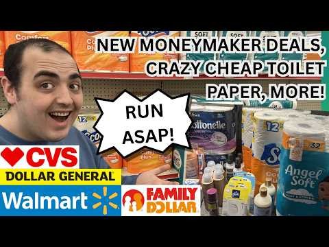 *RUN ASAP!* ~ NEW MONEYMAKER DEALS / CRAZY CHEAP TOILET PAPER / MORE ~ WALMART / CVS / DG / FD