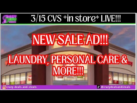3/15 CVS *in store* LIVE! New CVS Sale Ad- Laundry, Personal Care & MORE! 3/15 CVS Deals & Haul