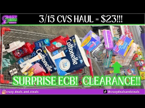 3/15 CVS HAUL 🔥$23 TOTAL & $266 SAVED!! Surprise ECB’s🔥CVS COUPONING THIS WEEK! #cvshaul #cvsdeals