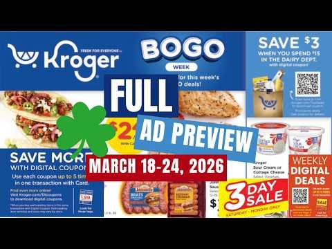 *BOGO WEEKS?!?!* Kroger FULL Ad Preview for 2/18-3/24 | NEW Weekly Digitals, 3 Day Sale, & MORE
