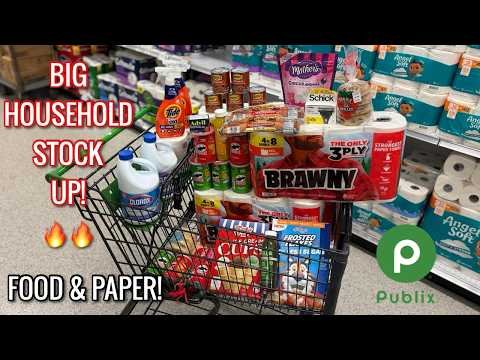 Publix Free & Cheap Grocery Couponing Deals & Haul| HOUSEHOLD STOCK UP! 🧻| 3/18-3/24 or 3/19-3/25