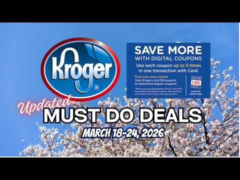 *Dairy Deal* Kroger UPDATED Must Do Deals for 3/18-3/24 | LAST WEEK of 5x Digital Sale???