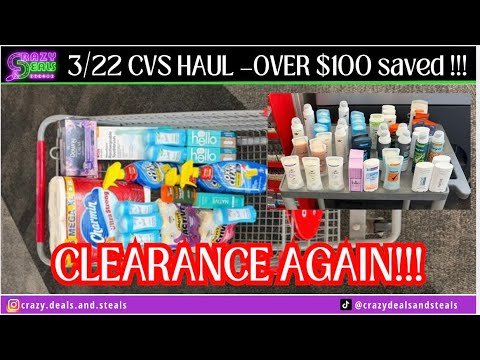 3/22 CVS HAUL (OVER $100 SAVED) Another Great CVS Clearance Haul & Visuals! 3/22 CVS Couponing