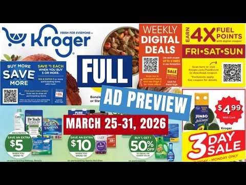 *NEW MEGA* Kroger FULL Ad Preview for 3/25-3/31 | Beauty Event, Weekly Digitals, 3 Day Sale, & More