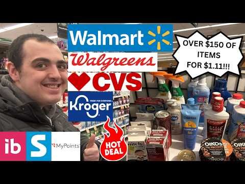 *MUST SEE HAUL!* ~ I GOT OVER $150 OF ITEMS FOR $1.11! ~ WALMART / KROGER / CVS / WALGREENS ~ 3/24