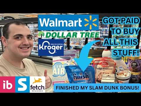 GOT PAID TO BUY $96+ WORTH OF STUFF! ~ WALMART / KROGER / DOLLAR TREE ~ FINISHED MY SLAM DUNK BONUS!