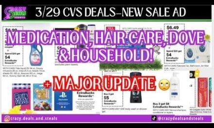 3/29 CVS DEALS – 10 Must Do CVS Deals, Dove, Household, Body Wash, Medication & MORE #cvscouponing