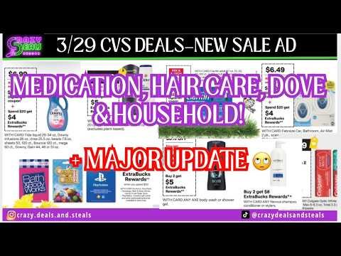 3/29 CVS DEALS - 10 Must Do CVS Deals, Dove, Household, Body Wash, Medication & MORE #cvscouponing