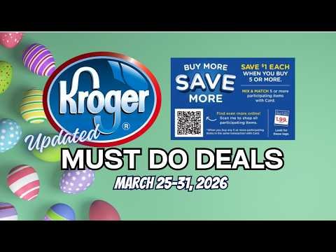 *3 DAY SALE* Kroger UPDATED Must Do Deals for 3/25-3/31 | 4x Fuel Points, Weekly Digitals, & MORE