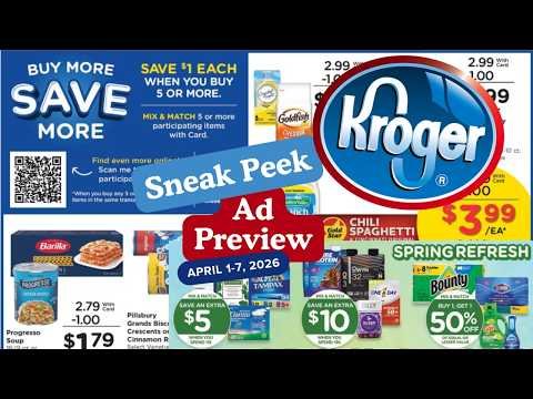 *MEGA SALE* Kroger SNEAK PEEK Ad Preview for 4/1-4/7 | Beauty Event, Nutrition Event, & MORE