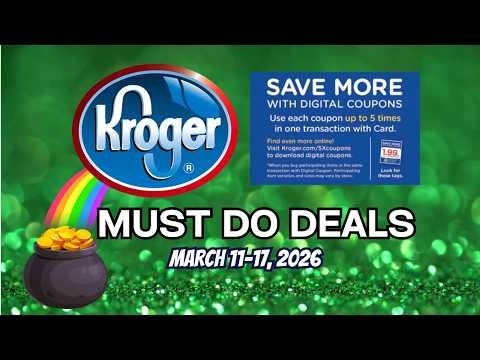 *Customer Appreciation Week* Kroger MUST DO Deals for 3/11-3/17 | 5x Digitals, BOGO Week, & MORE