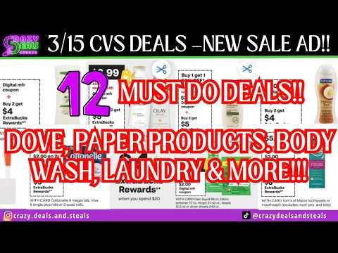 3/15 CVS DEALS – 12 Must Do CVS Deals, Dove, Laundry Care, Body Wash, Olay & MORE #cvscouponing