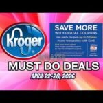 *ICE CREAM & SODA* Kroger UPDATED Must Do Deals for 4/22-4/28 | 5x Digitals & MORE