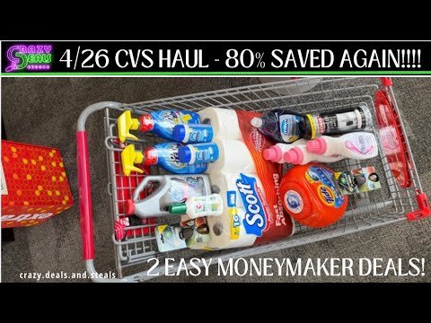 4/26 CVS HAUL (80% SAVINGS..AGAIN!) Laundry,2 EASY MONEYMAKERS,Cleaning Supplies! 4/26 CVS Couponing