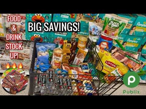 Publix Free & Cheap Grocery Couponing Deals & Haul| BIG FOOD & MEAT SAVINGS! 🥓| 4/8-4/14 or 4/9-4/15