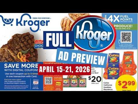 *5x DIGITALS* Kroger FULL Ad Preview for 4/15-4/21 | Spend $30 Save $10 Beauty/Household Event