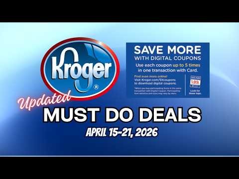 *$.49 Almondmilk!* Kroger UPDATED Must Do Deals for 4/15-4/21 | 5x Digitals & MORE