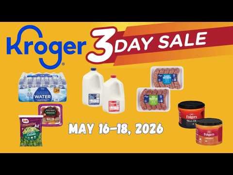 *COFFEE & WATER* Kroger 3 DAY SALE for 5/16-5/18 | + Comments & Match-Up Deals