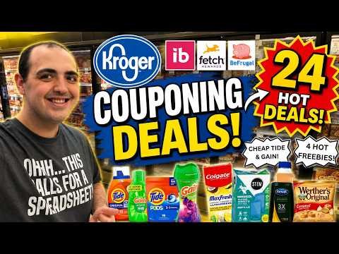 24 HOT KROGER COUPONING DEALS THIS WEEK! ~ 4 HOT FREEBIE DEALS / CHEAP TIDE & GAIN ~ 05/20 – 05/26