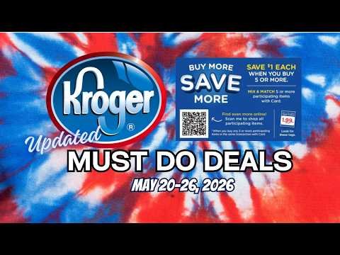 *FREEBIE* Kroger UPDATED Must Do Deals for 5/20-5/26 | Mega Sale, BOGO, Weekly Digitals & More