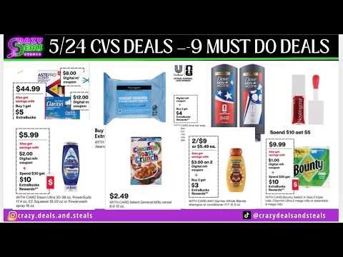 5/24 CVS DEALS-Must Do CVS Deals (NEW SALE AD) Spend $30 Get $10 ECB! Tide, Bounty & MORE #cvsdeals