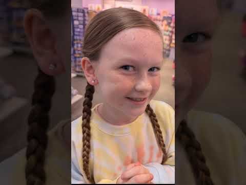 Getting Ears Pierced for her 9th Birthday at Claire’s #earpiercing #earrings #piercing