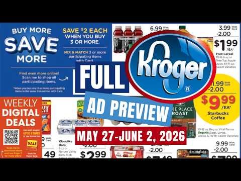*NEW MEGA* Kroger FULL Ad Preview for 5/27-6/2 | $.99 Sale, New Weekly Digitals, 5x Digitals, * MORE