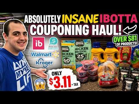 ABSOLUTELY INSANE IBOTTA COUPONING HAUL! ~ OVER $81 OF PRODUCTS FOR $3.11 + TAX! ~ WALMART & KROGER