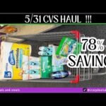 5/31 CVS HAUL – 78% SAVINGS! Laundry, Paper Products, Deodorant &MORE! 5/31 CVS Couponing #cvsdeals
